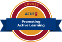 Badge that says "Promoting Active Learning"